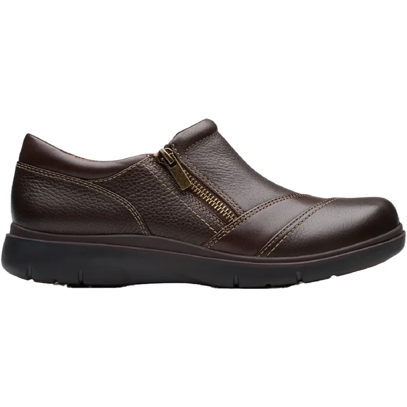 Casual Shoes with Spark-Women's Clarks Certina Pure Dark Brown Leather