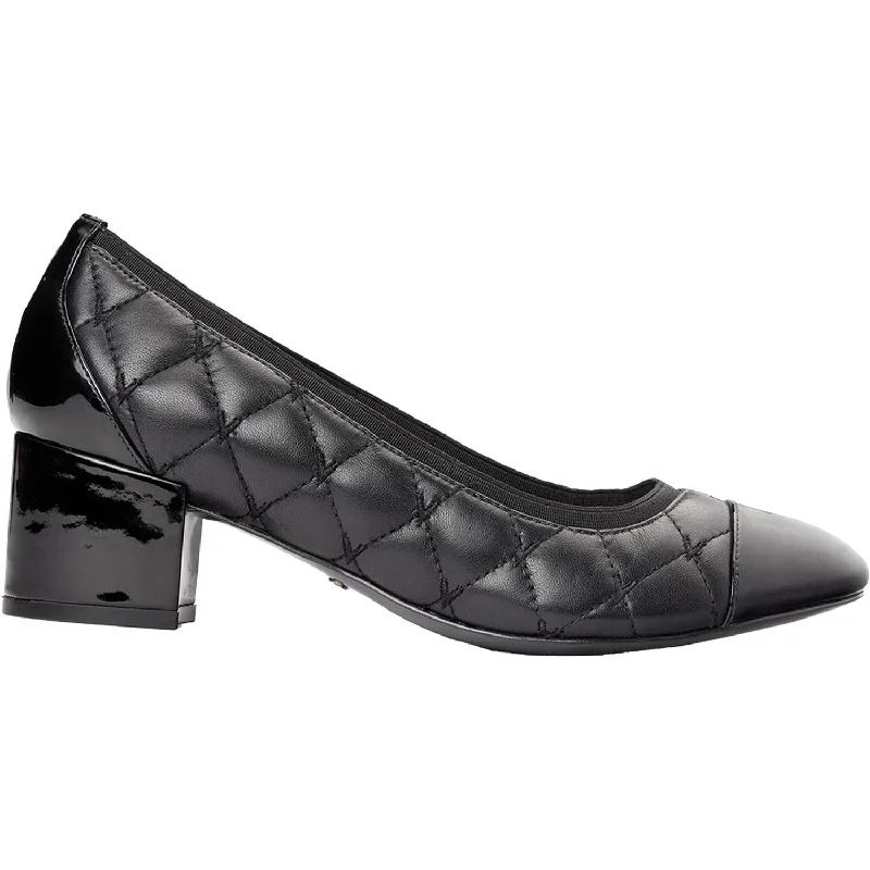 Fashion dress shoes with lace-Women's Vionic Ruby Black Leather/Patent