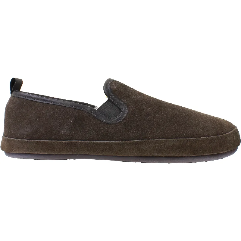 Slippers with cozy yarn-Men's Tempur-Pedic Ezra Dark Taupe Suede