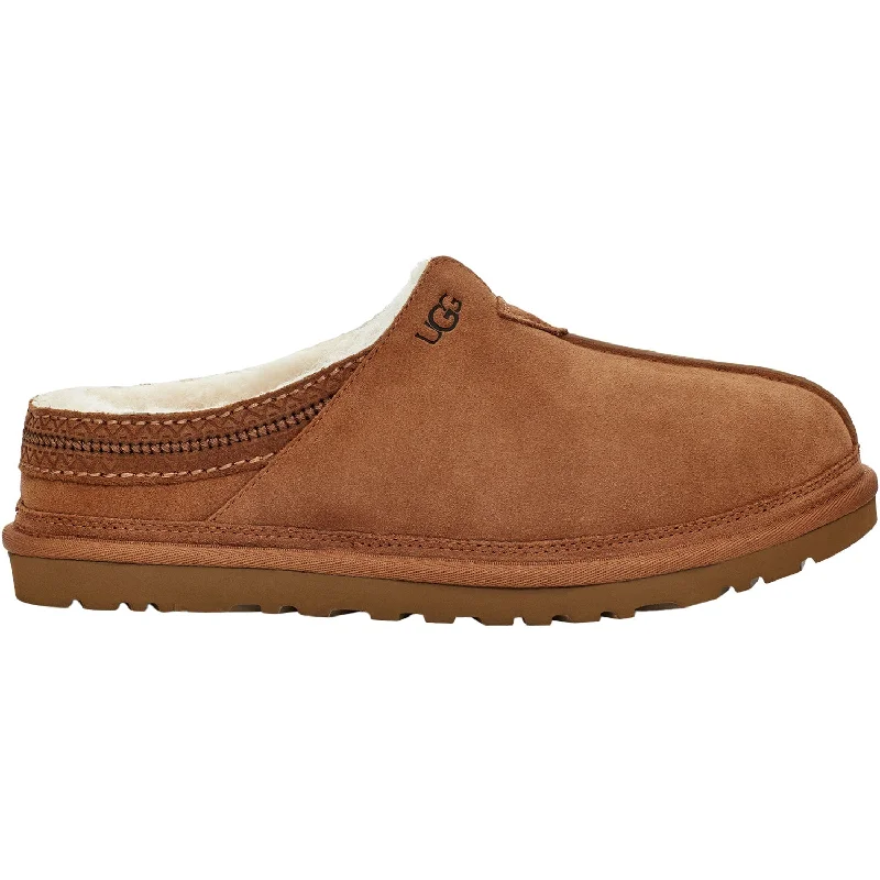 Slippers with food prep-Men's UGG Neuman Chestnut Suede