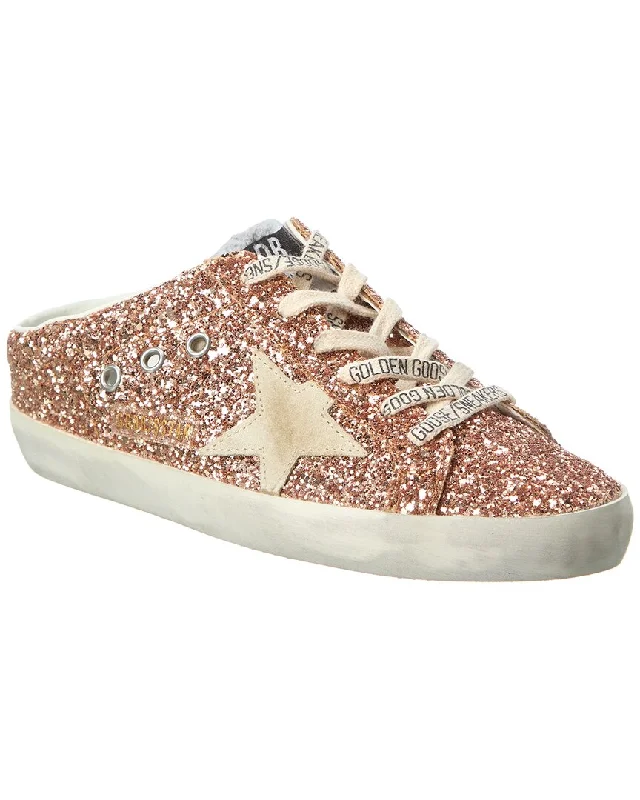 Athletic shoes with supportive footbed for distance runs-Golden Goose Superstar Sabot Glitter Sneaker