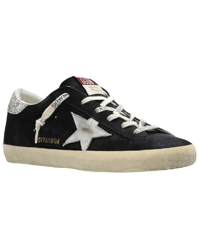 Athletic shoes with cushioned midsole-Golden Goose Super Star Suede Skateboard Shoe