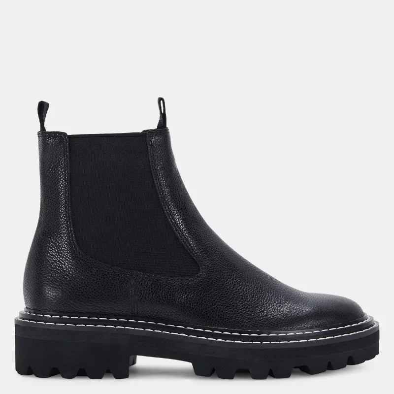 boots for walking in snow-Moana H2o Boots Black Leather