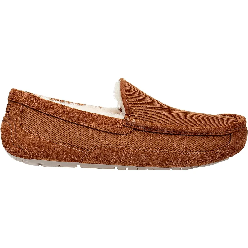 Slippers for warm stitch-Men's UGG Ascot Corduroy Chestnut Corduroy