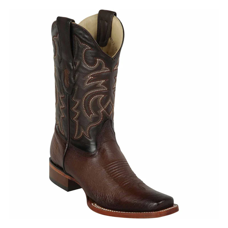 boots with waterproof material-Los Altos 8129716 Men's Faded Brown Genuine Smooth Ostrich Rodeo Boots