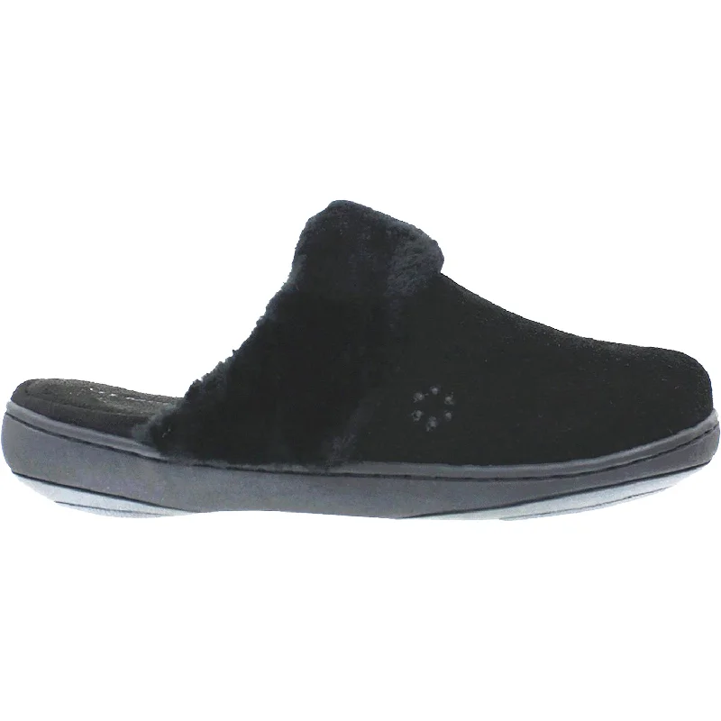 Slippers for plush tops-Women's Tempur-Pedic Kensley Black Suede