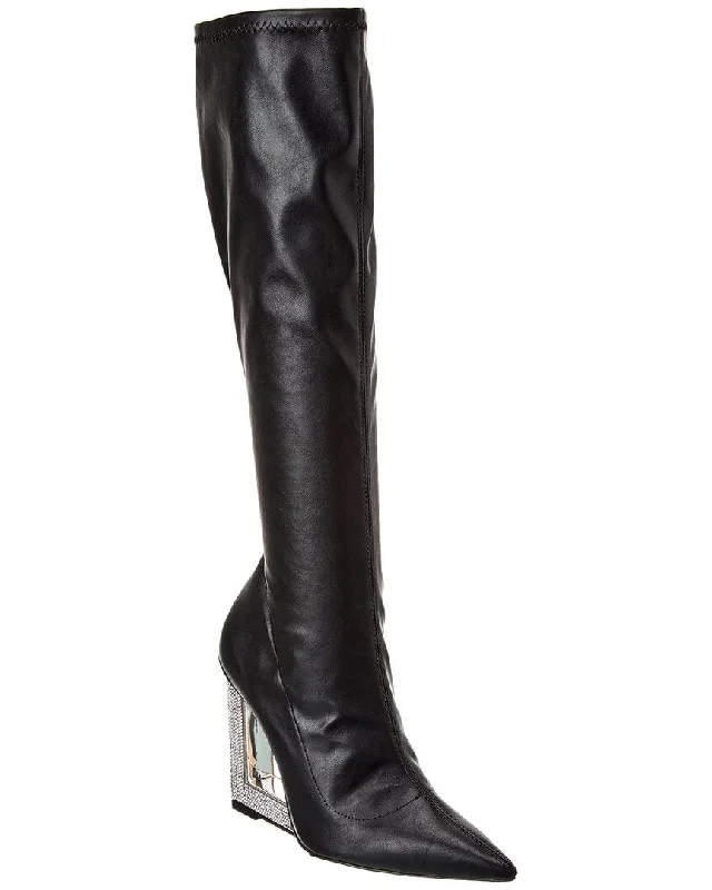 boots for outdoor events in winter-SCHUTZ Filipa Glam Boot Leather Boot