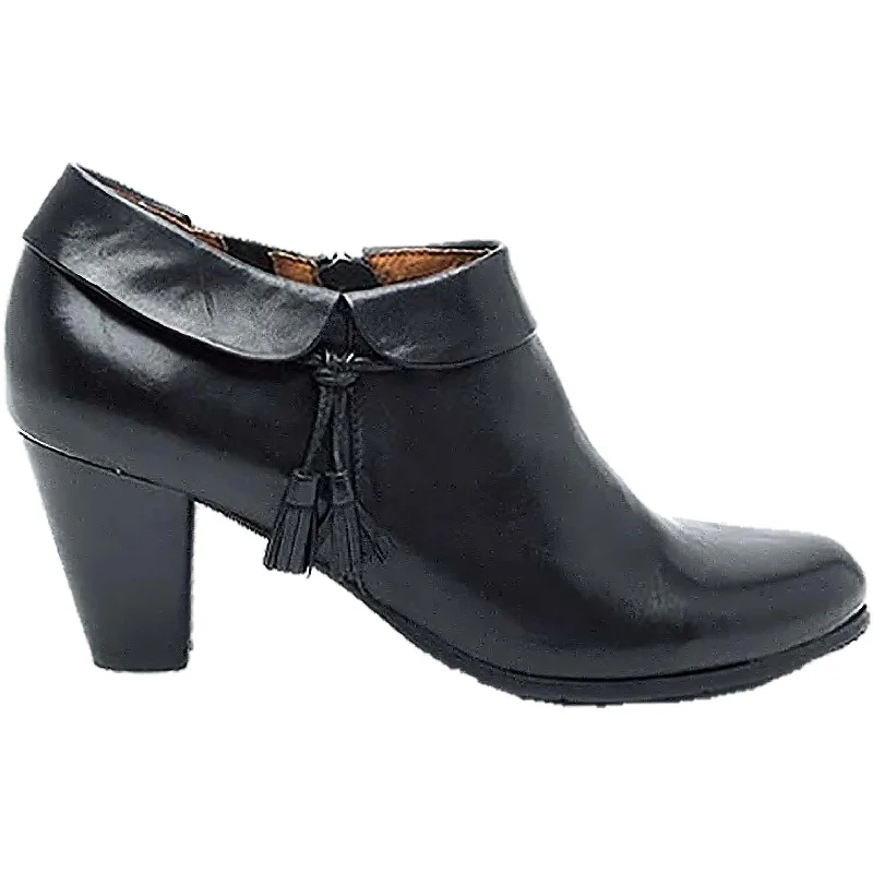 Fashion dress shoes for flat feet-Women's Regarde Le Ciel Marisi-06 Black Glove Leather