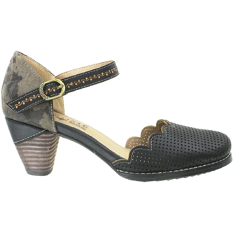 Fashion dress shoes with style guide-Women's L'Artiste by Spring Step Parchelle Black Multi Leather