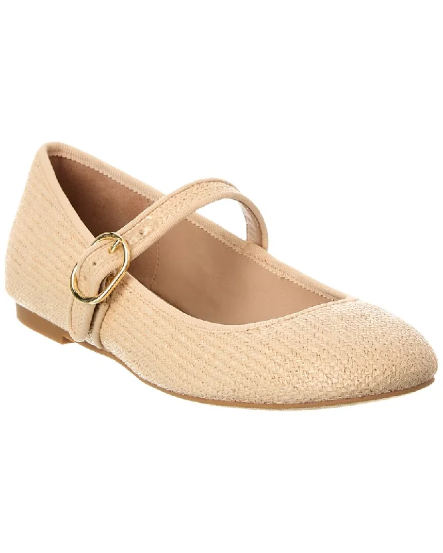 Flats for creative living-Stuart Weitzman Alice Raffia Ballet Flat