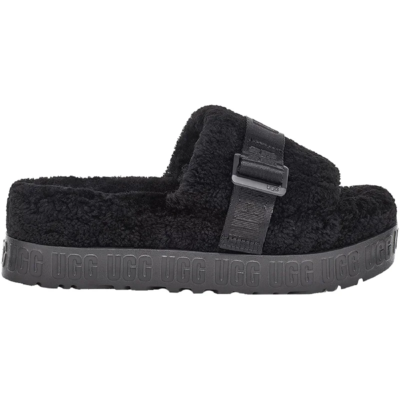 Slippers with geek rest-Women's UGG Fluffita Black Sheepskin