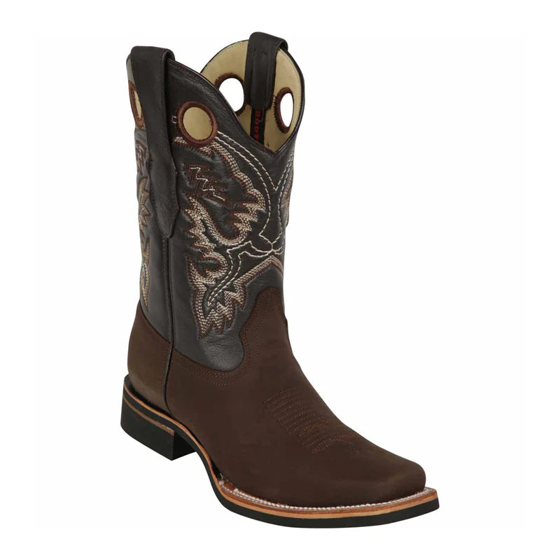 boots with heel for women-Los Altos 8136207 Men's Brown Genuine Rodeo Boots