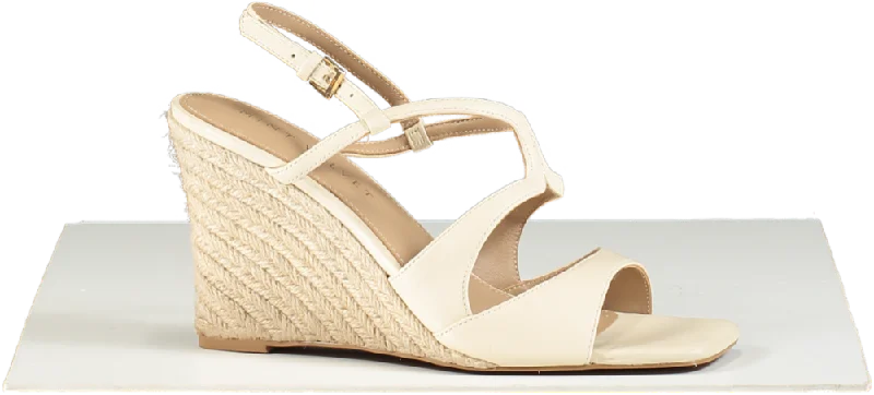 Mint Velvet Cream Pip Espadrille Wedges UK 7