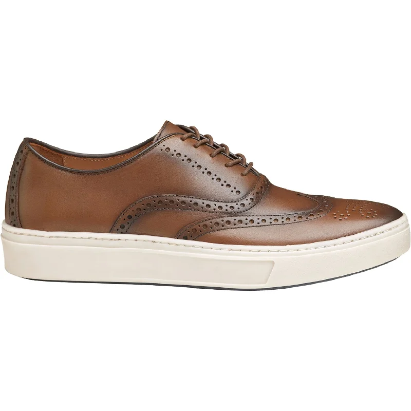 Casual Shoes Fresh Feel-Men's Johnston & Murphy Hollins Wingtip Tan Full Grain Leather