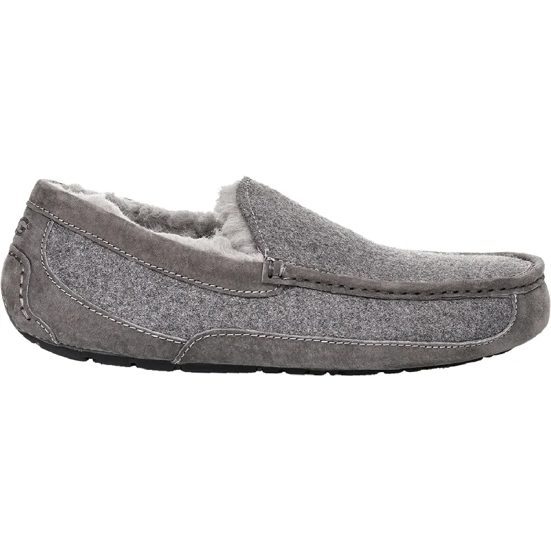 Slippers for loungewear-Men's UGG Ascot Wool Metal Wool/Suede