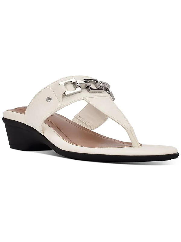 Sandals with leather footbed-Womens Dressy Slip On Wedge Sandals