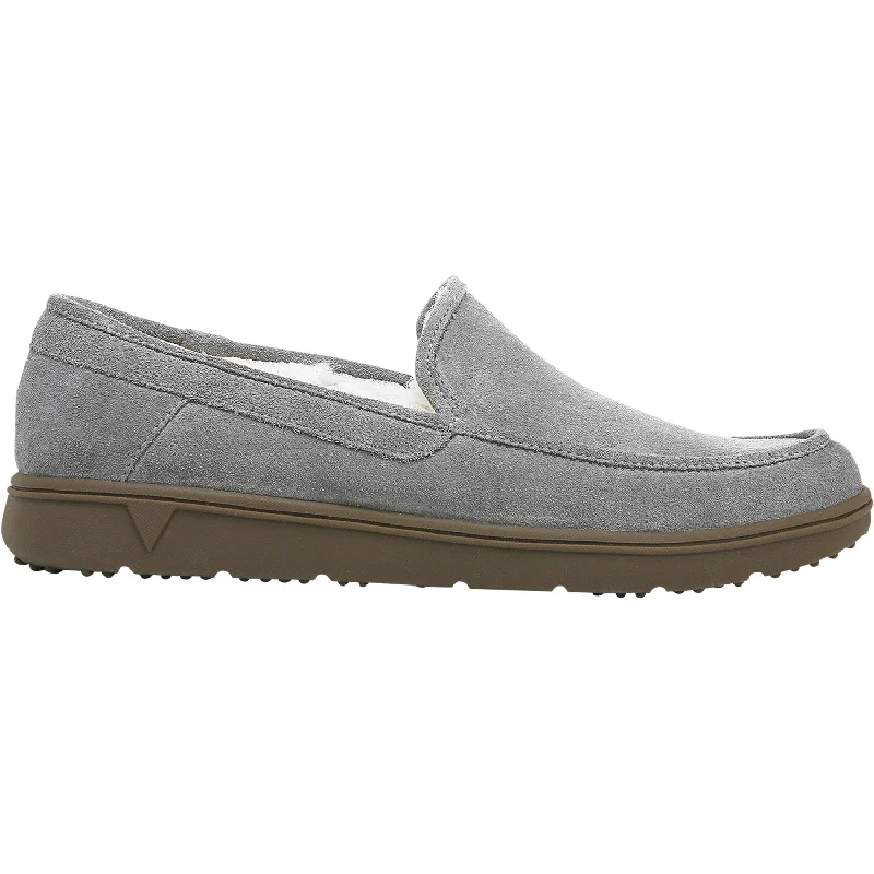 Slippers for lounge wear-Men's Vionic Gustavo Charcoal Suede