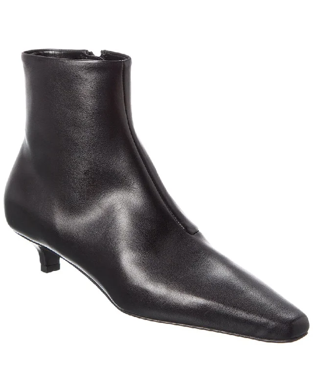 stylish boots for business casual wear-TOTEME Leather Bootie