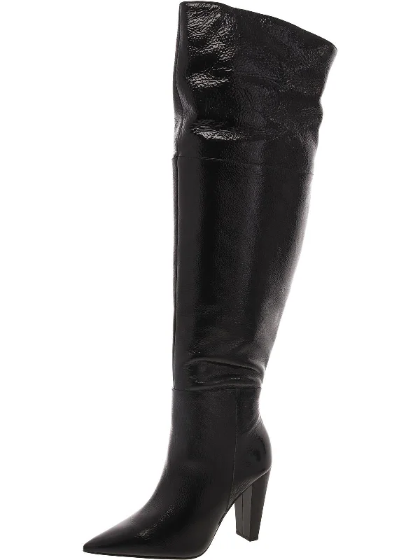 boots for outdoor workers in cold weather-Minnada 4 Womens Extra Wide Calf Over-The-Knee Boots