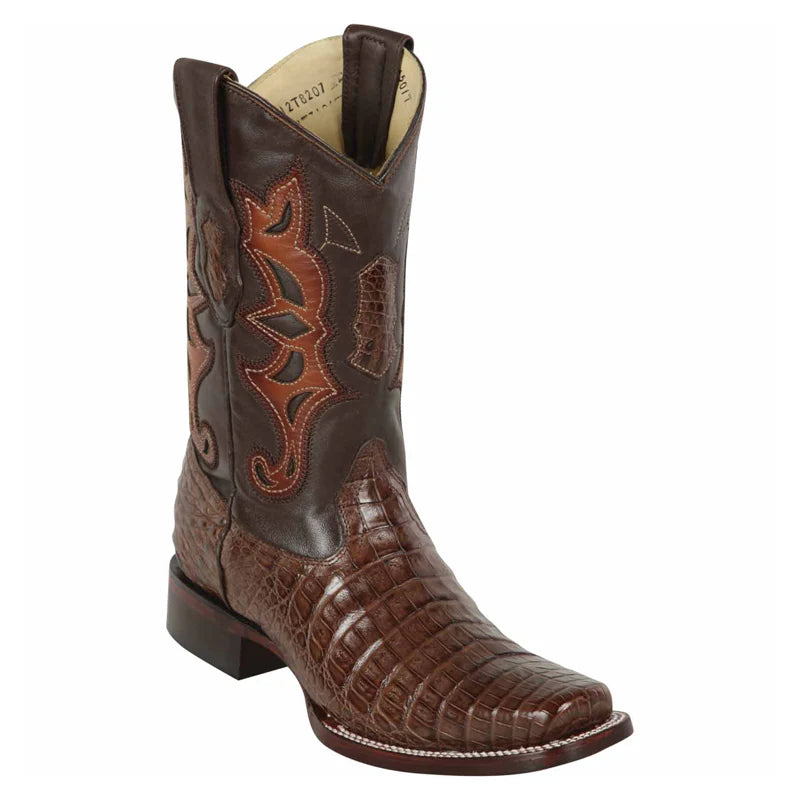 boots for everyday comfort-Los Altos 812T8207 Men's Brown Genuine Caiman Belly Rodeo Boots