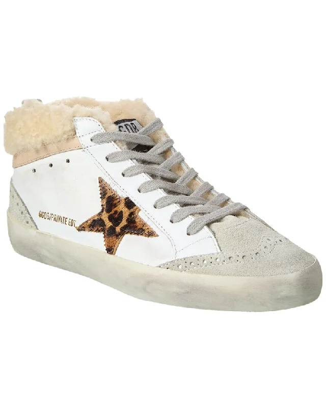 Athletic shoes with customized fit for comfort-Golden Goose Midstar Leather & Shearling Sneaker