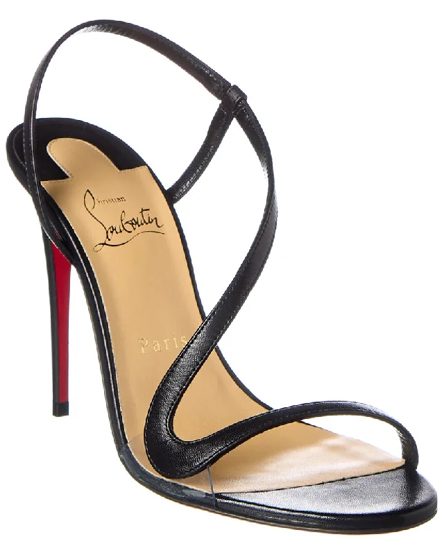 Sandals with relaxed look-Christian Louboutin Rosalie 100 Leather Sandal