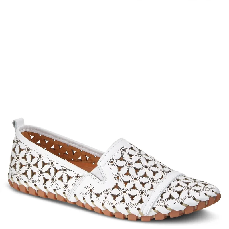 Modern flats with decks-Flowerflow Shoe In White