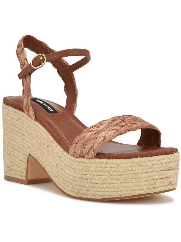 Comfortable Sandals for women-Rivva Womens Woven Ankle Heels