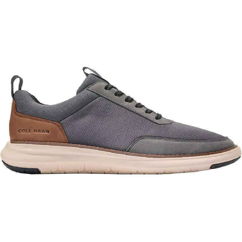 Casual Shoes for Casual Hangouts-Men's Cole Haan Grand Remix Sneaker Grey/British Tan Leather