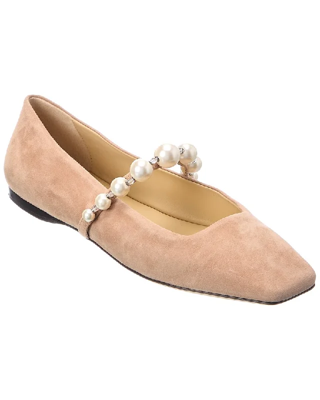 Flats with bold vibes-Jimmy Choo Ade Suede Flat