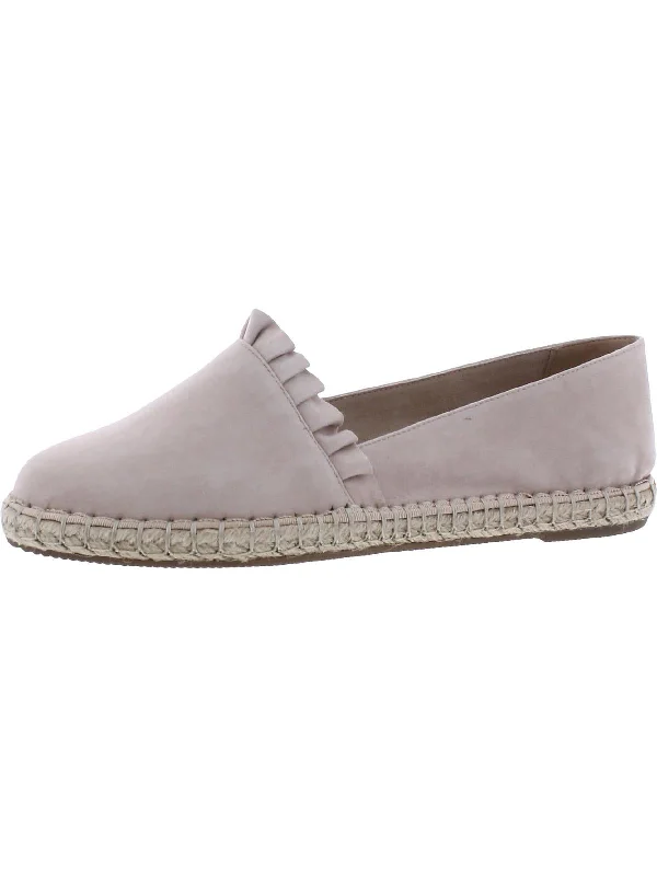 Flats for quiet retreats-Hadal Womens Suede Slip On Espadrilles