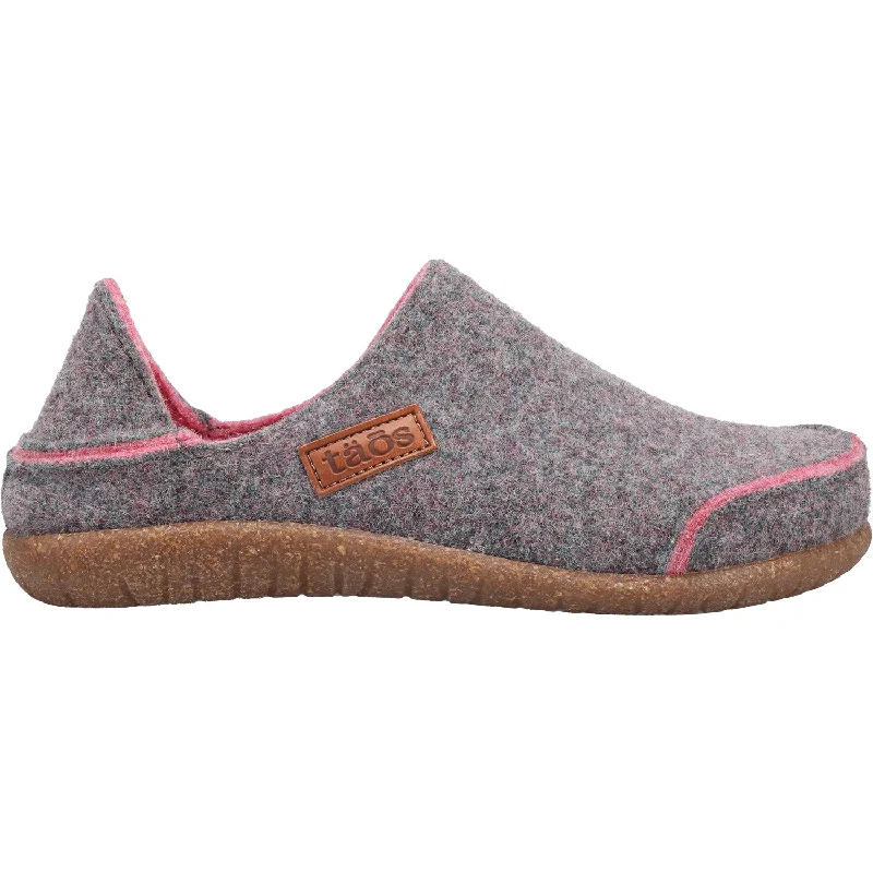 Slippers for sofa vibes-Women's Taos Convertawool Grey Rose Wool