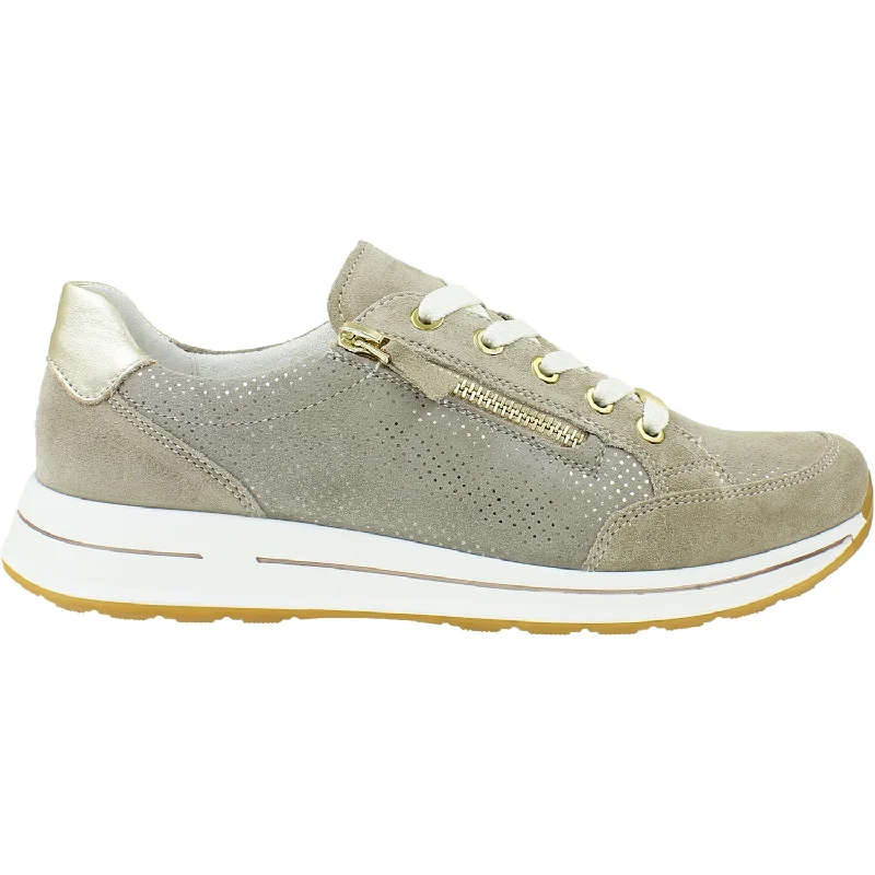 Casual Shoes Cool Comfort-Women's Ara Oleanna Sand/Platinum Suede