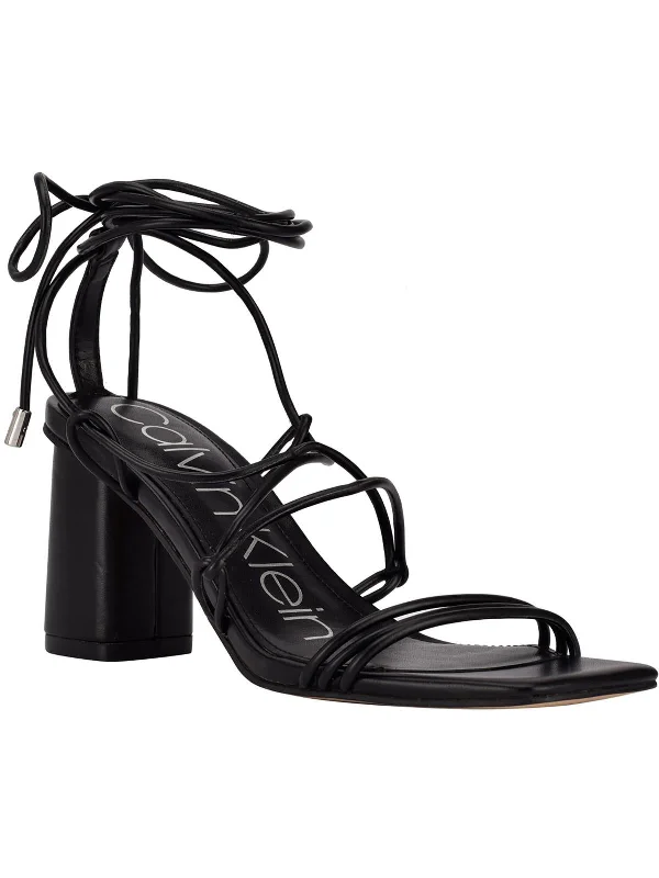 Sandals for stylish weekend trips-Calista Womens Lace-Up Strappy Heels