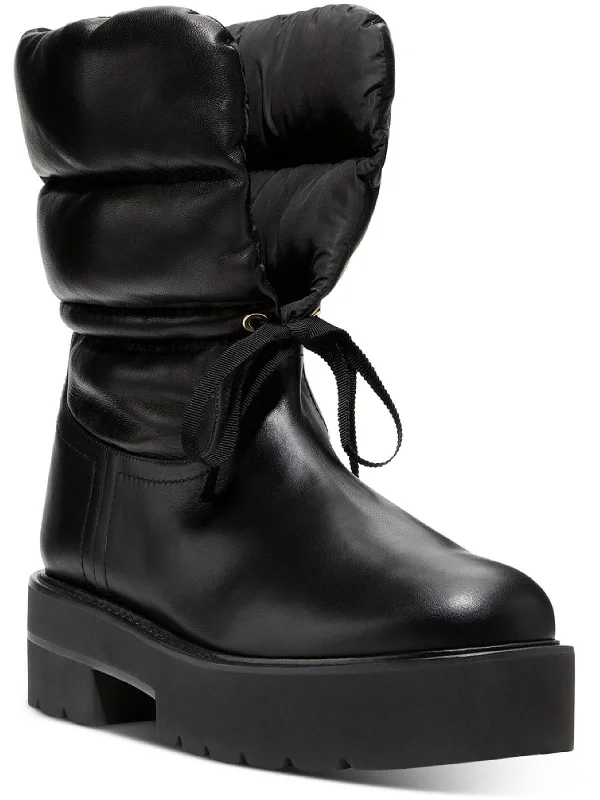 boots for cozy comfort during winter trips-Tyler Ultralift Womens Leather Slip On Mid-Calf Boots