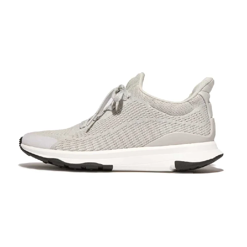 Athletic shoes with increased traction-FitFlop Vitamin FFX Knit Sports Trainer Sneaker Shoes - Tip Toe Grey Mix