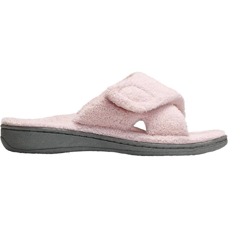 Slippers for warm knit-Women's Vionic Relax Slippers Pink Terrycloth