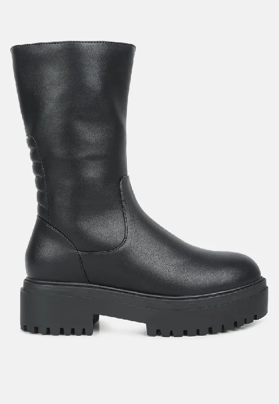 boots for everyday wear-lewisa panelled lug sole boots