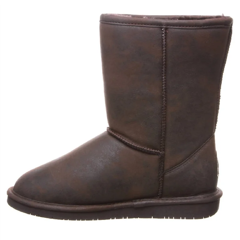 rugged boots for rugged conditions-Women’S Elle Short Fashion Boots In Chocolate Ii