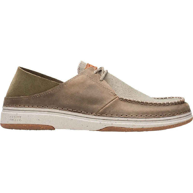 Casual Shoes with Flow-Men's Clarks Nature 5 Moc Olive Leather/Canvas