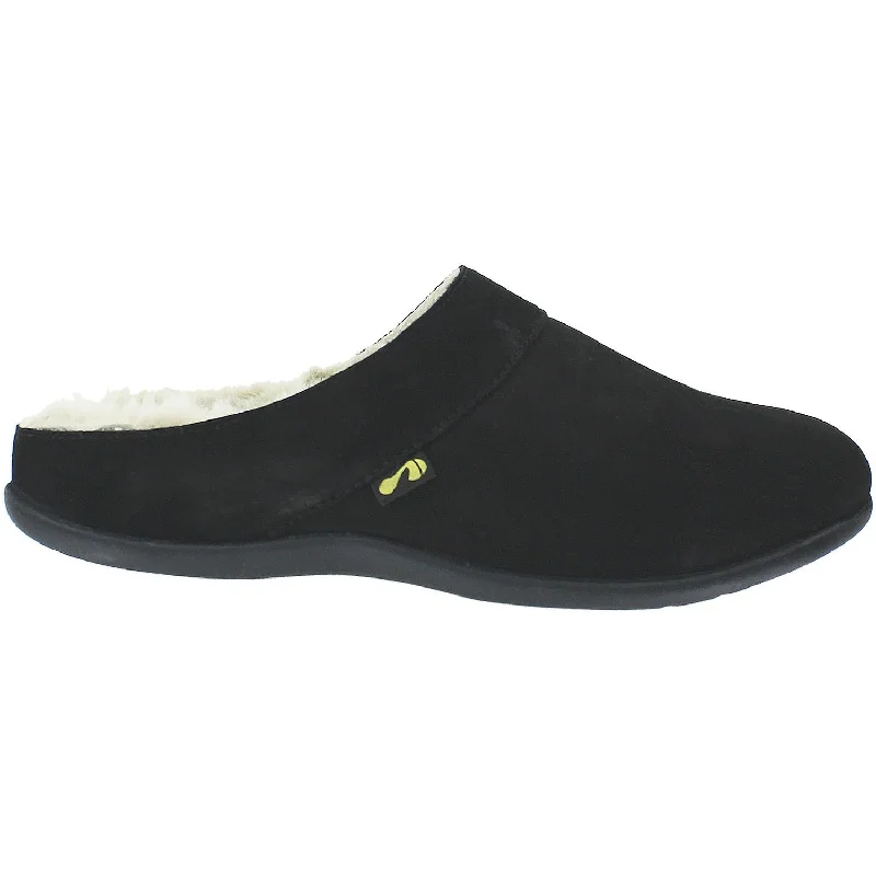 Slippers for warm knit-Women's Strive Vienna Black Nubuck