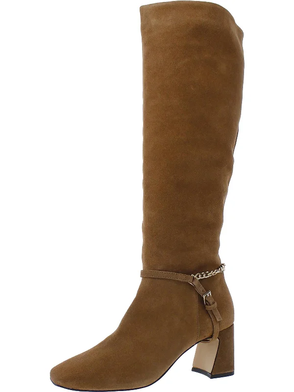 boots for winter adventures and style-Electric Womens Leather Embellished Knee-High Boots