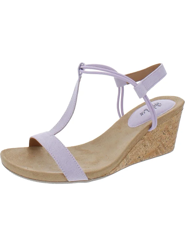 Sandals for casual chic style-Mulan Womens T-strap Wedge Sandals