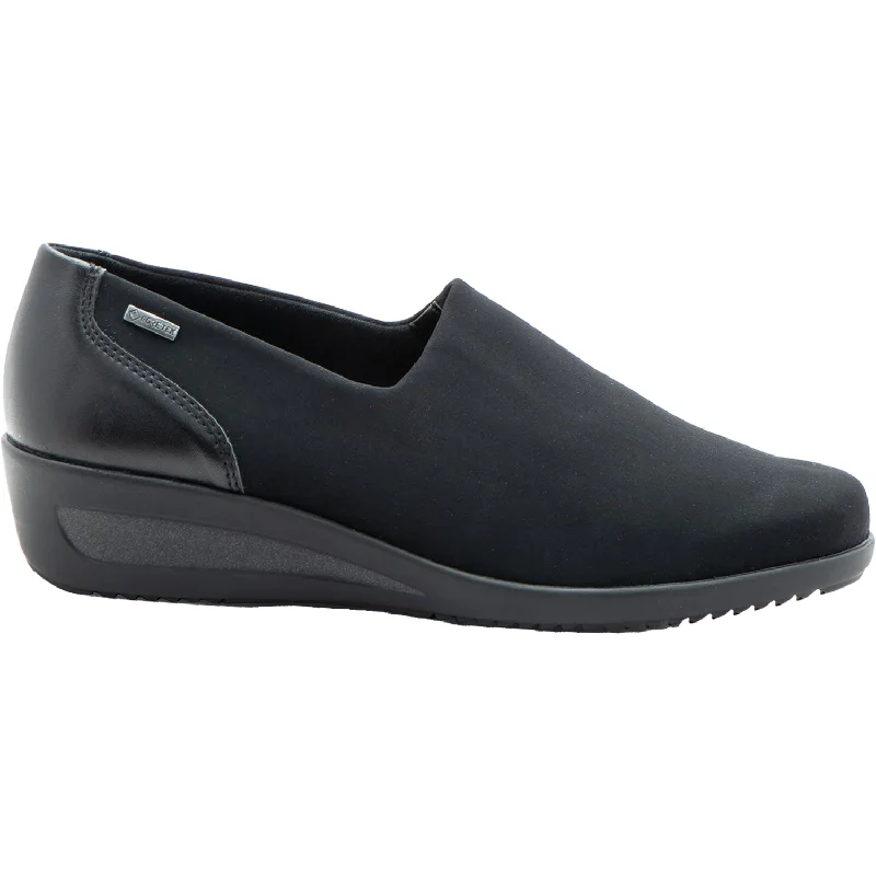 Casual Shoes for Casual Friends-Women's Ara Zahara Black Hydro Leather/Fabric