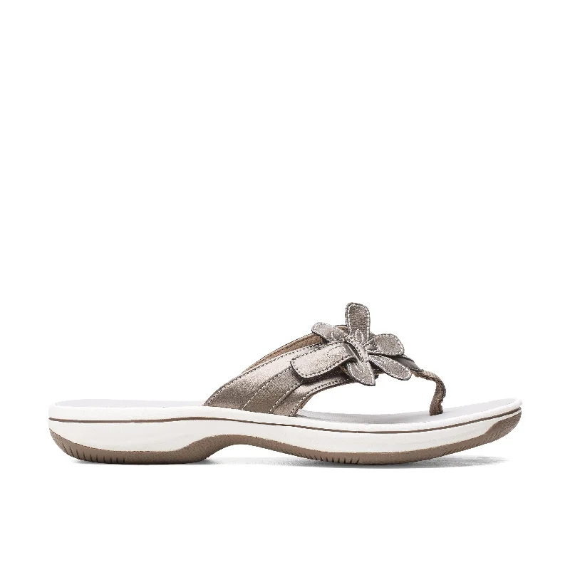 Sandals for evening strolls-Clarks Brinkley Flora in Metallic Synthetic