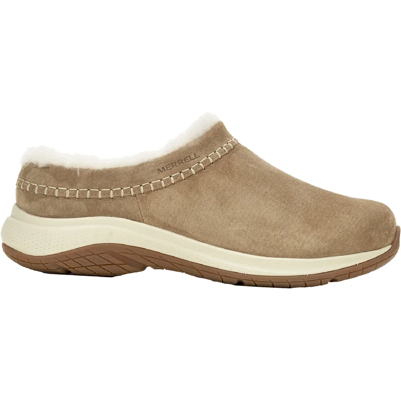 Slippers for plush weave-Women's Merrell Encore Ice 5 Camel Suede