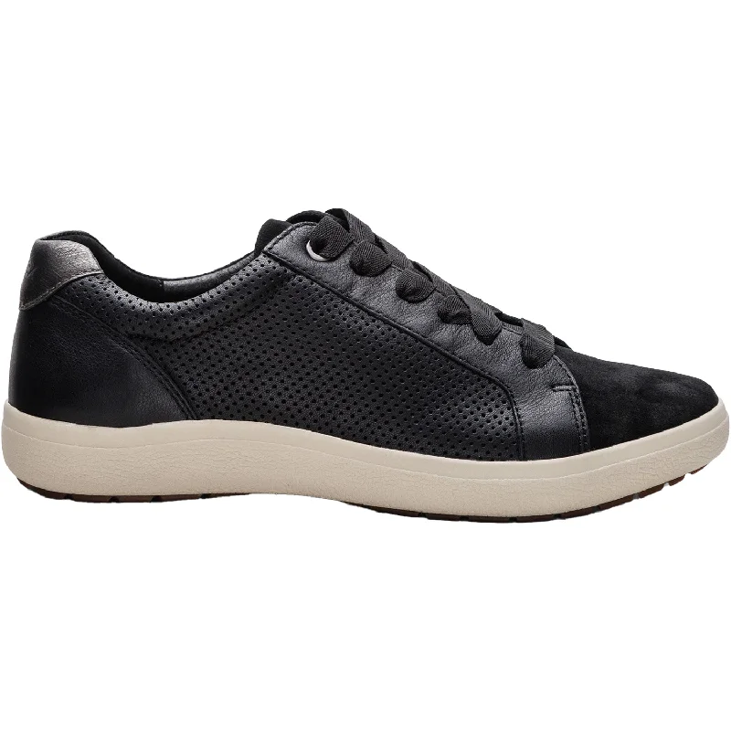 Casual Shoes Fresh Design-Women's Aetrex Courtney Black Perf Leather/Suede