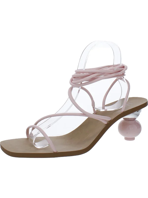 Sandals for perfect beach looks-Chedel Womens Faux Leather Square Toe Heels