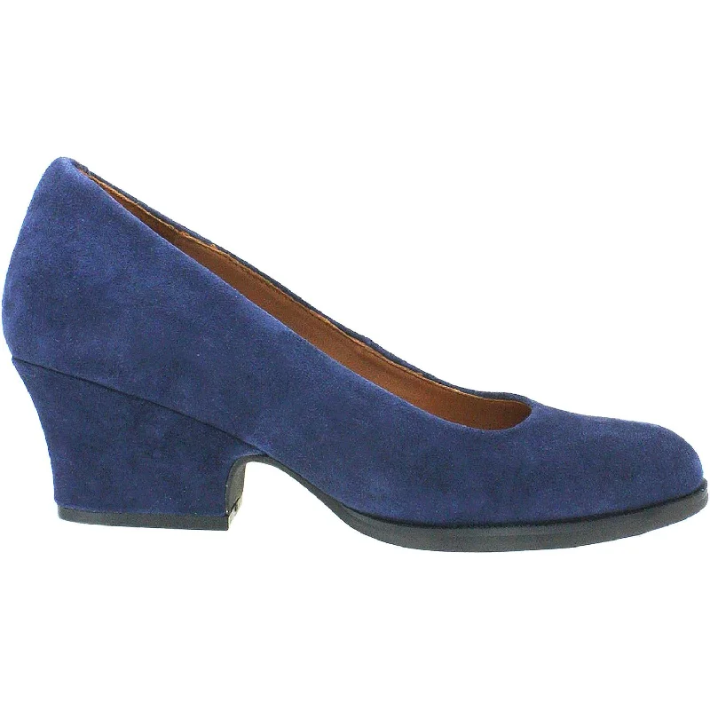 Fashion dress shoes with shiny finish-Women's L'Amour Des Pieds Jolanda Navy Suede