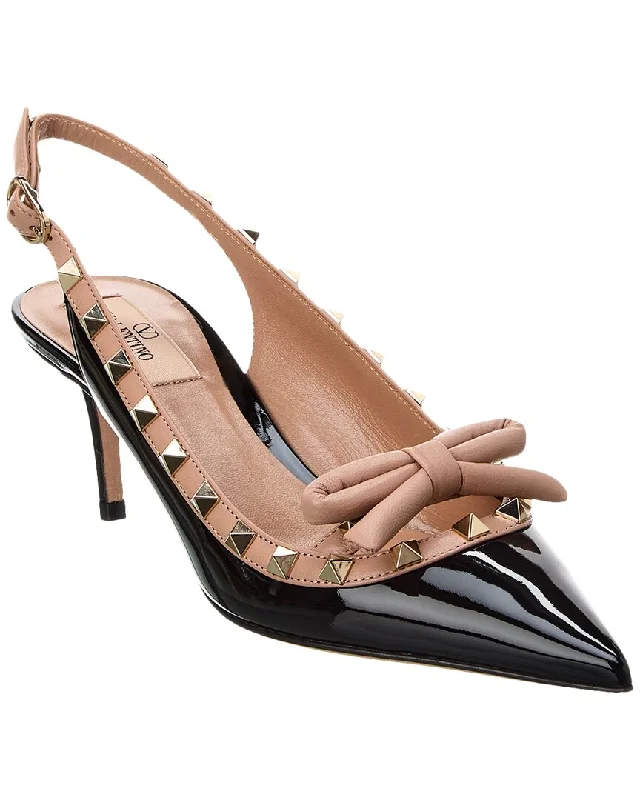 Valentino Rockstud 60 Patent Slingback Pump